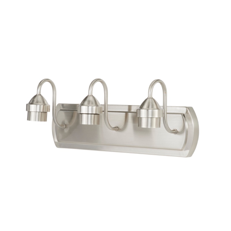 Photo 1 of Style Selections 18-in 3-Light Brushed Nickel Transitional Vanity Light