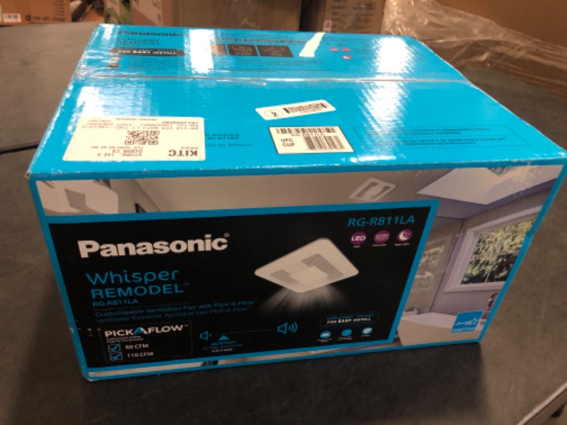 Photo 2 of Panasonic WhisperRemodel DC 0.8-Sone 110-CFM White Lighted Bathroom Ventilator Fan ENERGY STAR