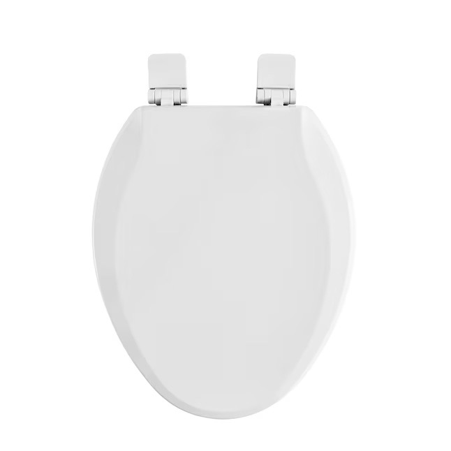 Photo 1 of American Standard Bedminster Wood White Elongated Soft Close Toilet Seat