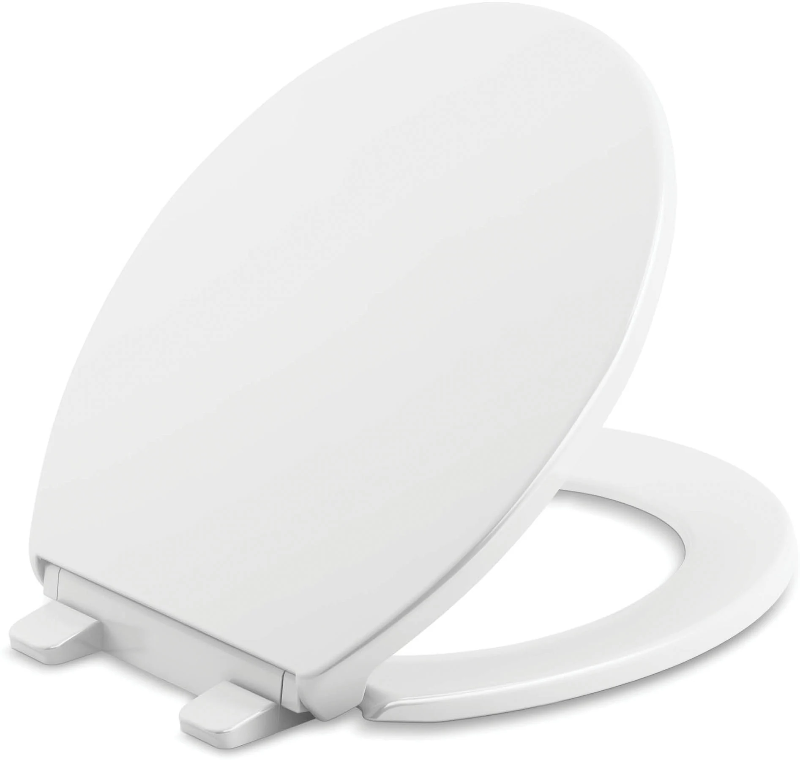 Photo 1 of KOHLER Brevia Plastic White Round Soft Close Toilet Seat
