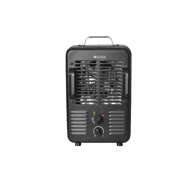 Photo 1 of Utilitech Up to 1500-Watt Fan Compact Personal Indoor Electric Space Heater with Thermostat

