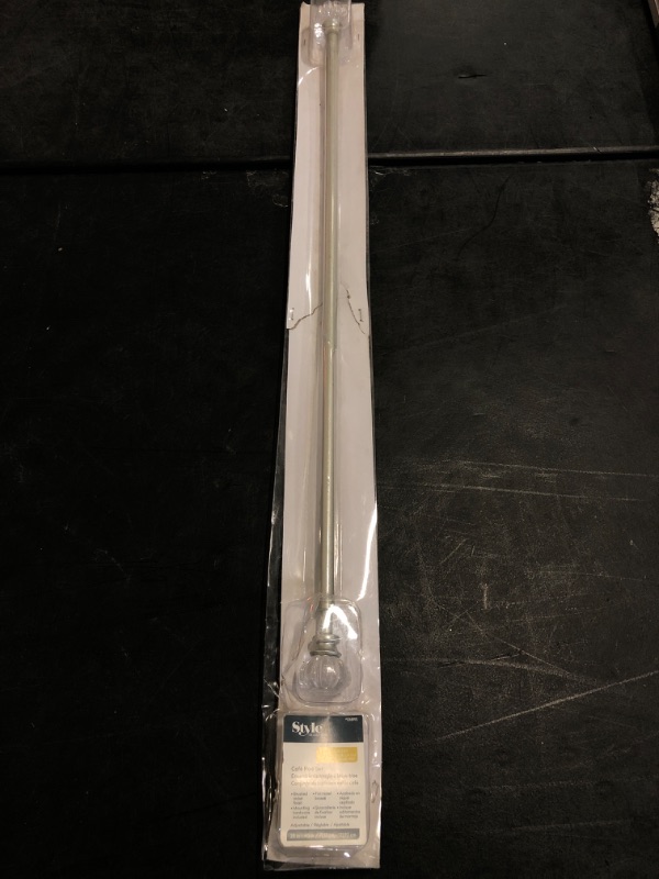Photo 1 of Style Selections 28-in To 48-in Brushed Nickel Steel Single Curtain Rod