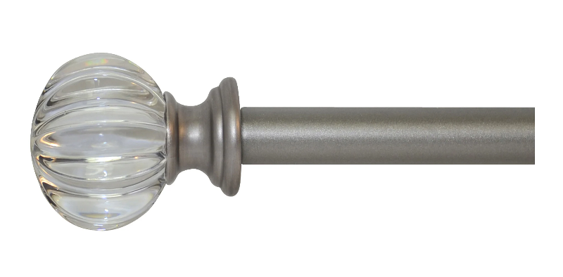 Photo 1 of Style Selections 28-in To 48-in Brushed Nickel Steel Single Curtain Rod