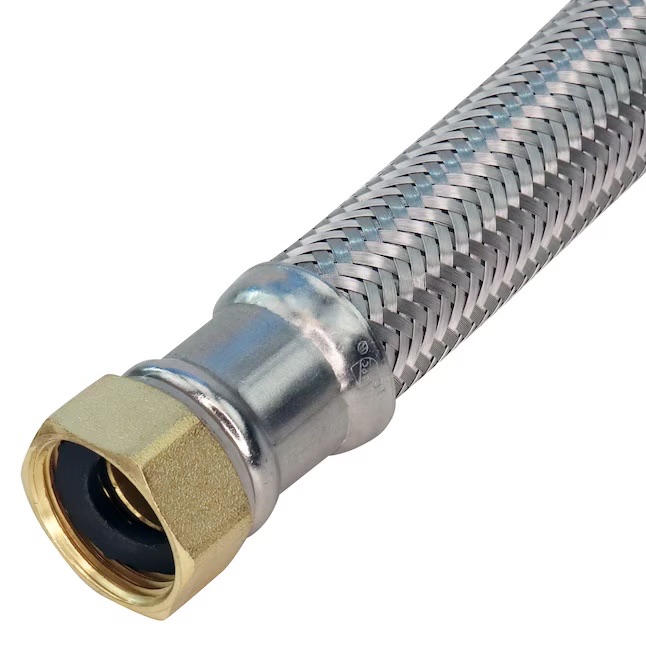 Photo 1 of Apollo 24-in 3/4-in Fip Inlet x 3/4-in Fip Outlet Stainless Steel Water Heater Connector