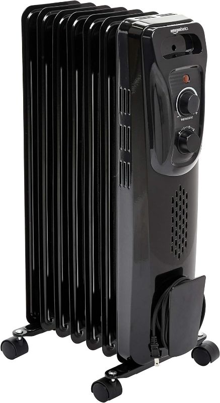 Photo 1 of Amazon Basics Indoor Portable Radiator Heater, 1500 W, Black