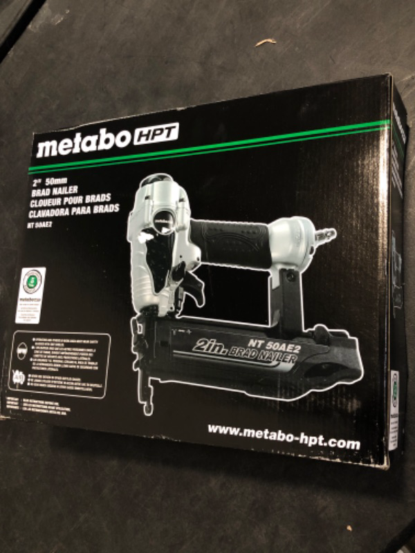 Photo 2 of Metabo HPT Brad Nailer Kit (NT50AE2) w/ Metabo HPT 2 Inch 18 Gauge Brad Finish Nails | 1,000 Count | 24108THPT w/ 2 Inch 18 GA Brad Nails (1,000)