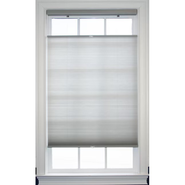 Photo 1 of allen + roth 23-in x 72-in Gray Light Filtering Cordless Top-down/bottom-up Shade