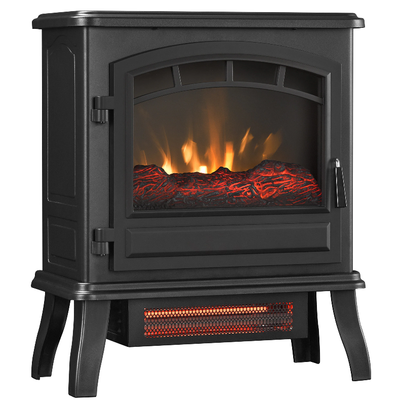 Photo 1 of Style Selections 19.5-in W 5200-BTU Black Metal Infrared Quartz Electric Stove with Thermostat