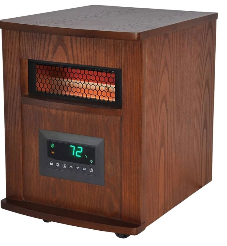 Photo 1 of Utilitech Up to 1500-Watt Infrared Cabinet Indoor Electric Space Heater with Thermostat and Remote Included