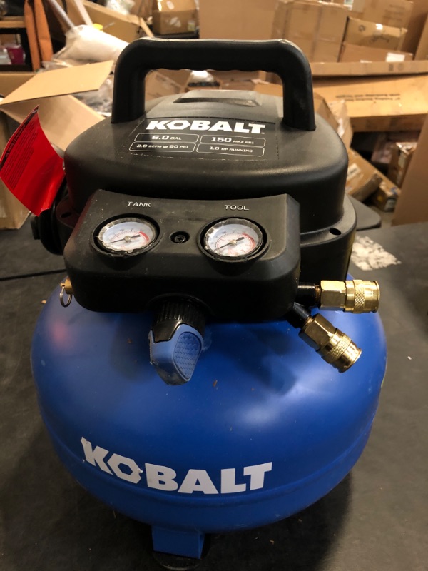 Photo 2 of Kobalt 6-Gallons Portable 150 PSI Pancake Air Compressor
