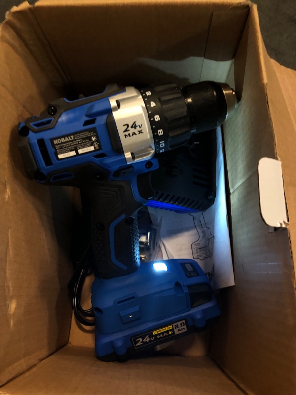 Photo 2 of Kobalt 24-volt 1/2-in Keyless Brushless Cordless Drill (1-Battery Included, Charger Included and Soft Bag included)