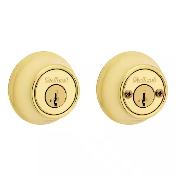 Photo 1 of Kwikset Series 665 Polished Brass Double Cylinder Deadbolt with SmartKey