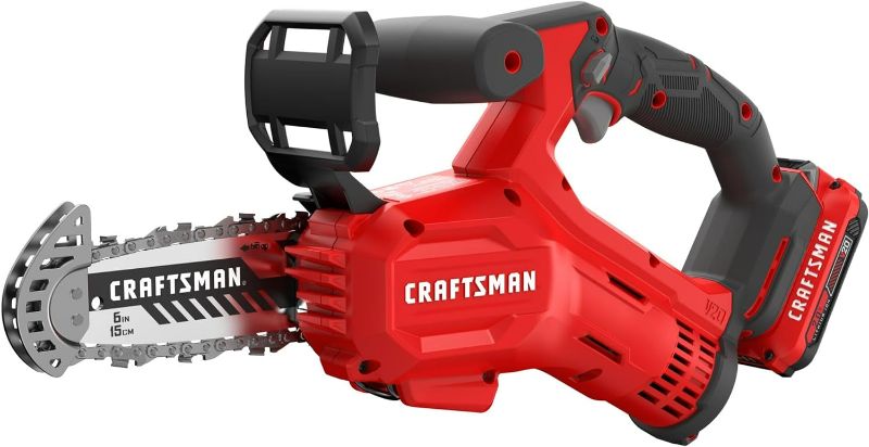 Photo 1 of CRAFTSMAN V20 20-volt Max 6-in Battery 2 Ah Chainsaw (Battery and Charger Included)
