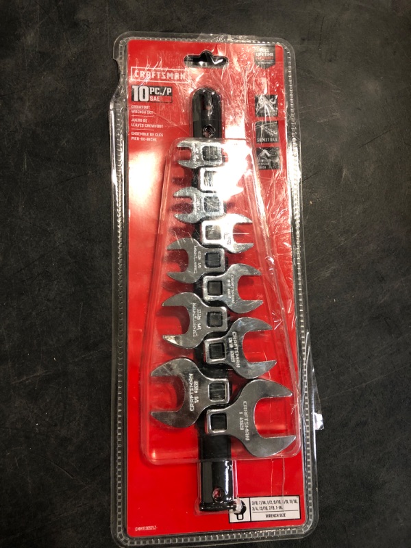Photo 2 of Craftsman Crowfoot Wrench Set, Open End, SAE, 10 Piece (CMMT12052LZ)
