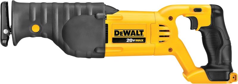 Photo 1 of DEWALT 20V MAX Reciprocating Saw, 3,000 Strokes Per Minute, Variable Speed Trigger, Bare Tool Only (DCS380B), Black/Clear