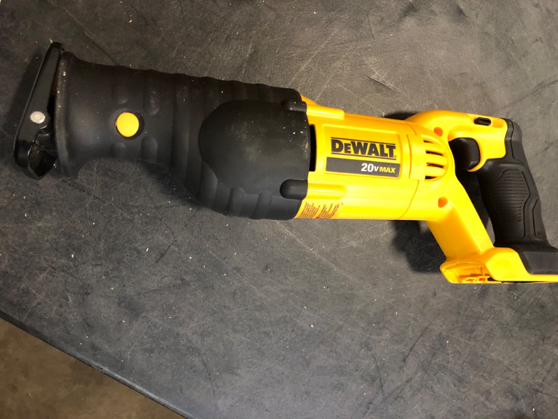 Photo 1 of DEWALT 20V MAX Reciprocating Saw, 3,000 Strokes Per Minute, Variable Speed Trigger, Bare Tool Only (DCS380B), Black/Clear