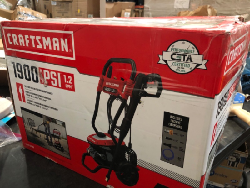 Photo 3 of CRAFTSMAN Electric Pressure Washer, Cold Water, 1900 -PSI, 1.2-GPM, Corded (CMEPW1900) & Karcher Pressure Washer Multi-Purpose Cleaning Soap Concentrate Outdoor Surfaces – 1 Gallon Washer + Soap Concentrate