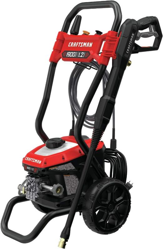 Photo 1 of CRAFTSMAN Electric Pressure Washer, Cold Water, 1900 -PSI, 1.2-GPM, Corded (CMEPW1900) & Karcher Pressure Washer Multi-Purpose Cleaning Soap Concentrate Outdoor Surfaces – 1 Gallon Washer + Soap Concentrate