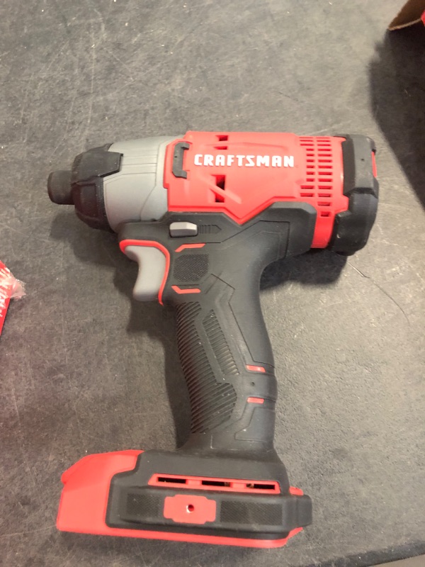Photo 2 of CRAFTSMAN 20V MAX Impact Driver Kit, 1/4 Inch, 2,800 RPM, LED Work light, Battery and Charger Included (CMCF800C1) 1-Battery Kit