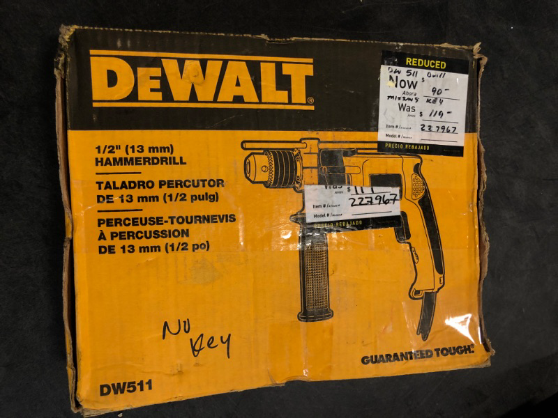 Photo 3 of DEWALT Hammer Drill, 1/2-Inch, 7.8-Amp (DW511)