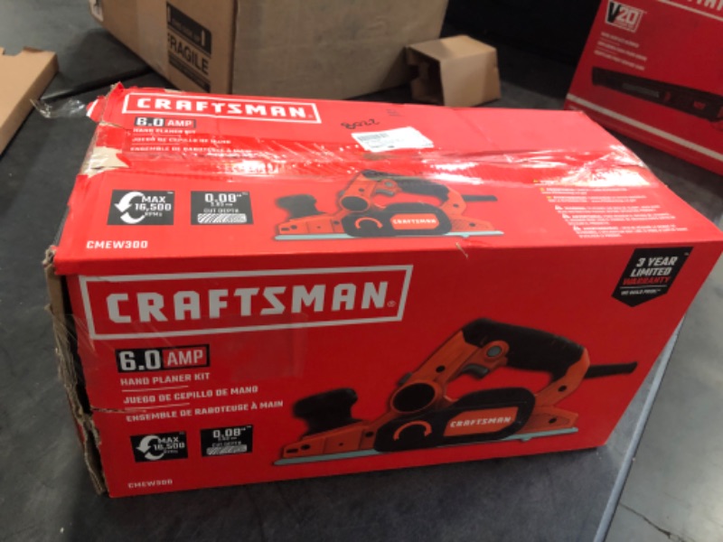 Photo 3 of CRAFTSMAN Hand Planer, 6-Amp, 5/64-Inch w/Level, 24-Inch, Red and black, Box Beam (CMEW300 & CMHT82346)
