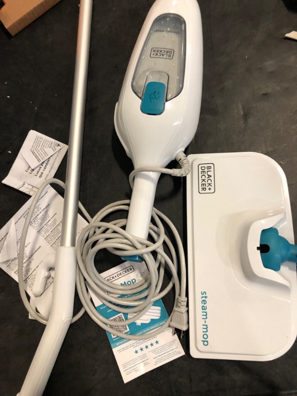 Photo 2 of BLACK+DECKER Steam Mop for Hard Floor, White (HSM13E1)