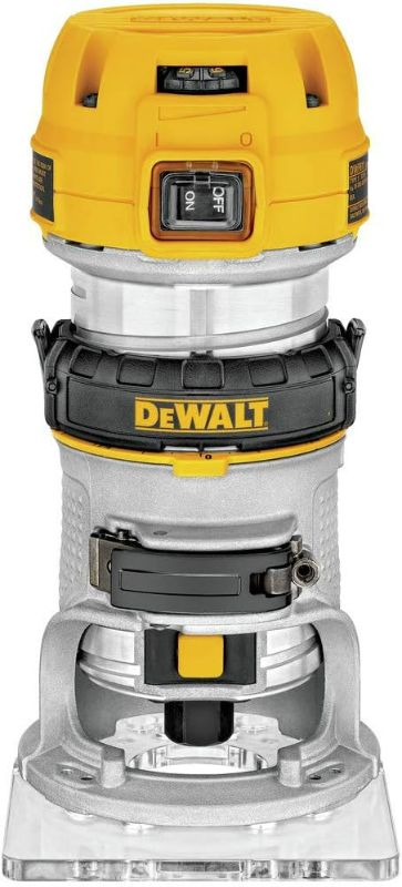 Photo 1 of DEWALT Router, Fixed Base, 1-1/4 HP, 11-Amp, Variable Speed Trigger, Corded (DWP611),Yellow