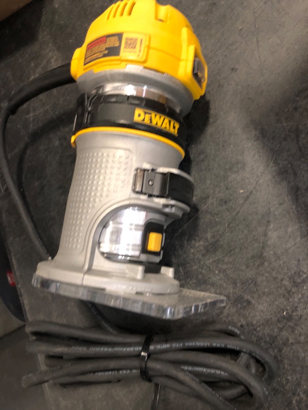 Photo 2 of DEWALT Router, Fixed Base, 1-1/4 HP, 11-Amp, Variable Speed Trigger, Corded (DWP611),Yellow