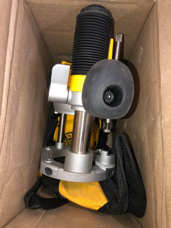 Photo 2 of DEWALT DW618PKB 2-1/4 HP EVS Fixed Base/Plunge Router Combo Kit with Soft Start with DW6183 D-Handle Base for DW616/618 Routers w/ D-Handle Base