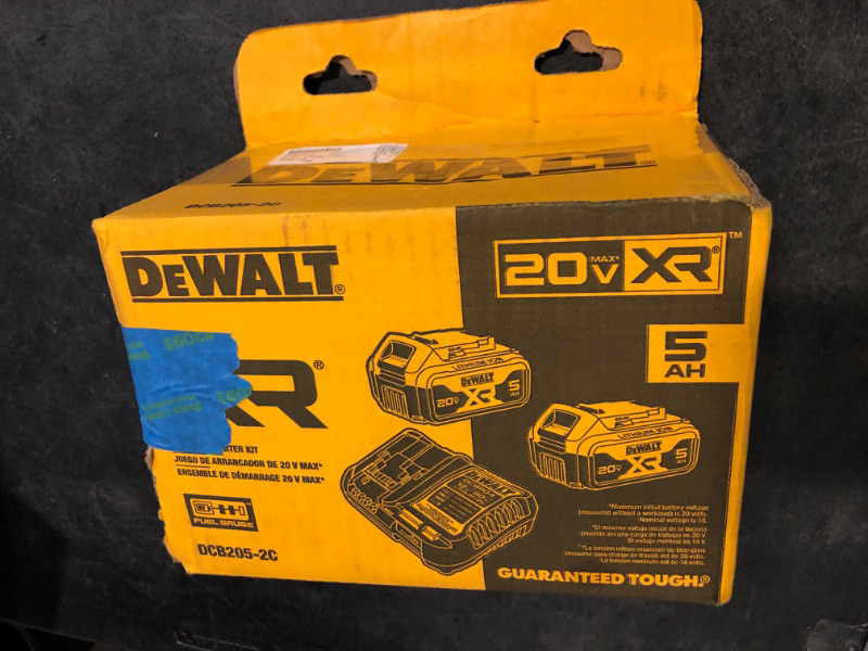 Photo 3 of DEWALT 20-V 2-Pack 5 Amp-Hour; 5 Amp-Hour Lithium-ion Battery and Charger (Charger Included