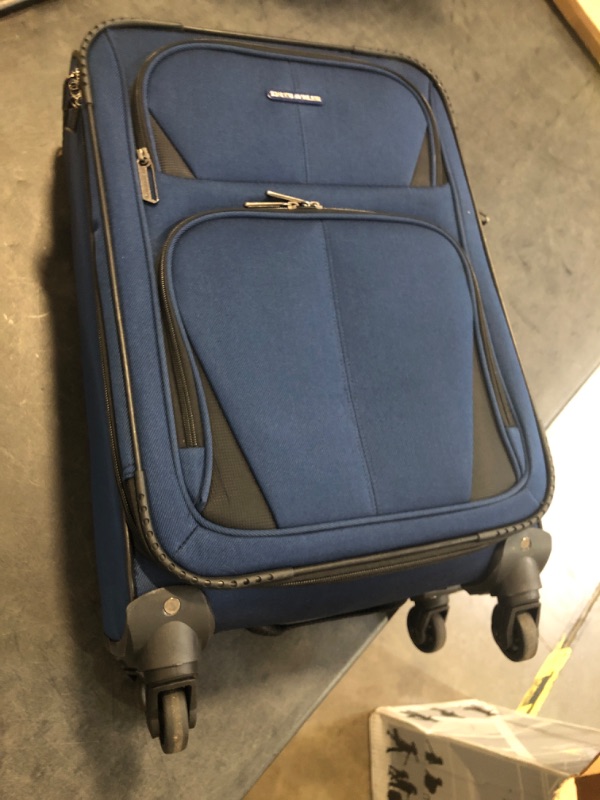 Photo 2 of U.S. Traveler Aviron Bay Expandable Softside Luggage with Spinner Wheels, Navy, Carry-on 22-Inch