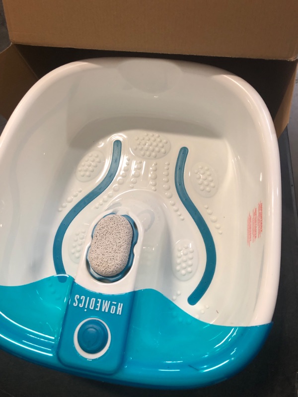 Photo 2 of HoMedics Bubble Mate Foot Spa, Toe Touch Controlled Foot Bath with Invigorating Bubbles and Splash Proof, Raised Massage nodes and Removable Pumice Stone