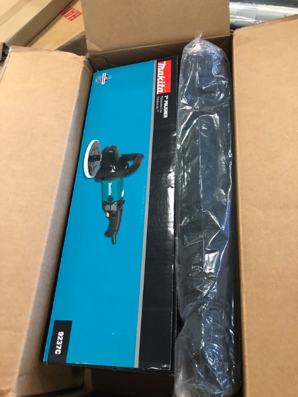 Photo 2 of Makita 9237CX3 7-Inch Variable Speed Polisher-Sander with Polishing Kit and 7-Inch Hook and Loop Pad Polisher-Sander Kit w/extra Pad