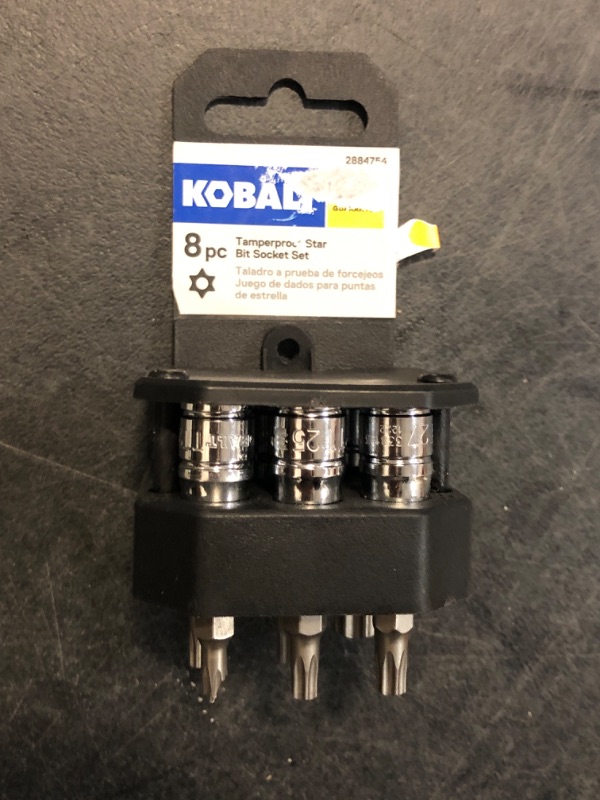Photo 2 of Kobalt 8-Piece 1/4-in; 3/8-in Drive Set Tamper-proof Torx Bit Driver Socket Set