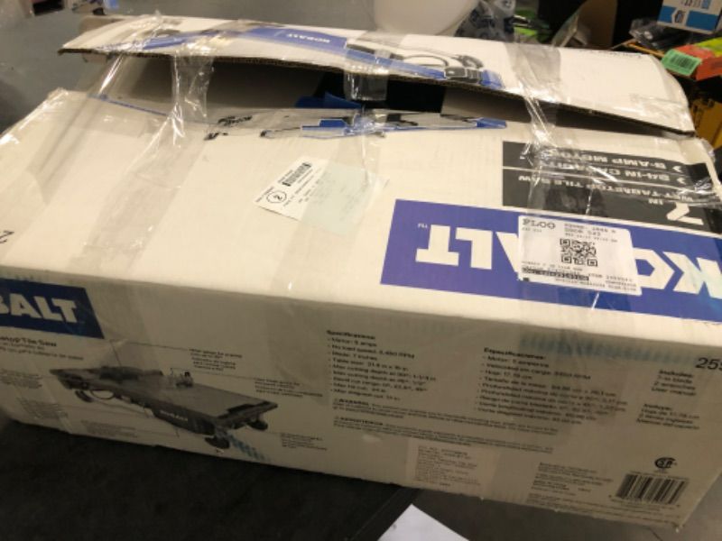 Photo 1 of Kobalt 5-Amp 7-in-Blade Corded Wet Tabletop Tile Saw