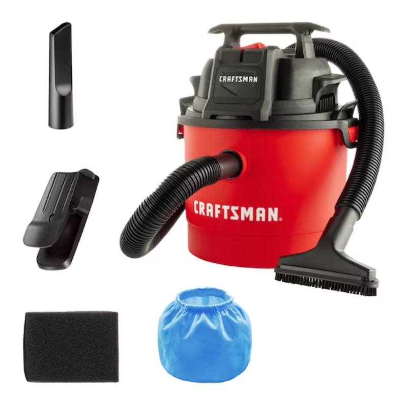 Photo 1 of CRAFTSMAN 2.5-Gallons 2-HP Corded Wet/Dry Shop Vacuum with Accessories Included