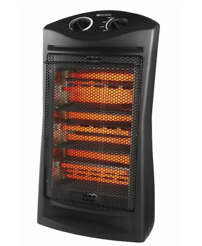 Photo 1 of Utilitech Up to 1500-Watt Infrared Quartz Tower Indoor Electric Space Heater with Thermostat