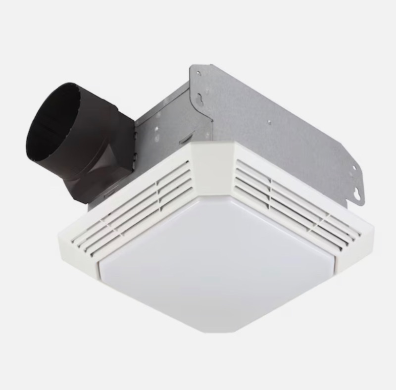 Photo 1 of Broan 3.5-Sone 70-CFM White Lighted Bathroom Fan