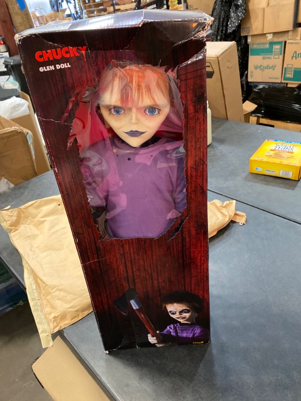 Photo 2 of Spirit Halloween Boxed Glen Decoration - Chucky | Officially Licensed | Seed of Chucky | Horror Collectibles | Home Décor
