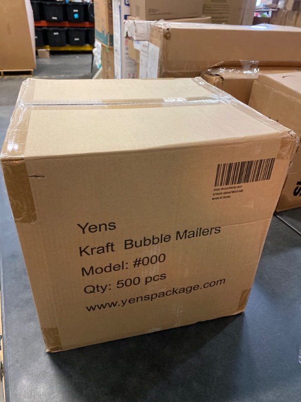 Photo 2 of Yens Kraft Bubble Mailers 5x8 500 Pack Self Seal Adhesive Shipping Bags, Cushioning Padded Envelopes for Shipping, Mailing, Packaging Useable Space 5x7 KF#000+-500
