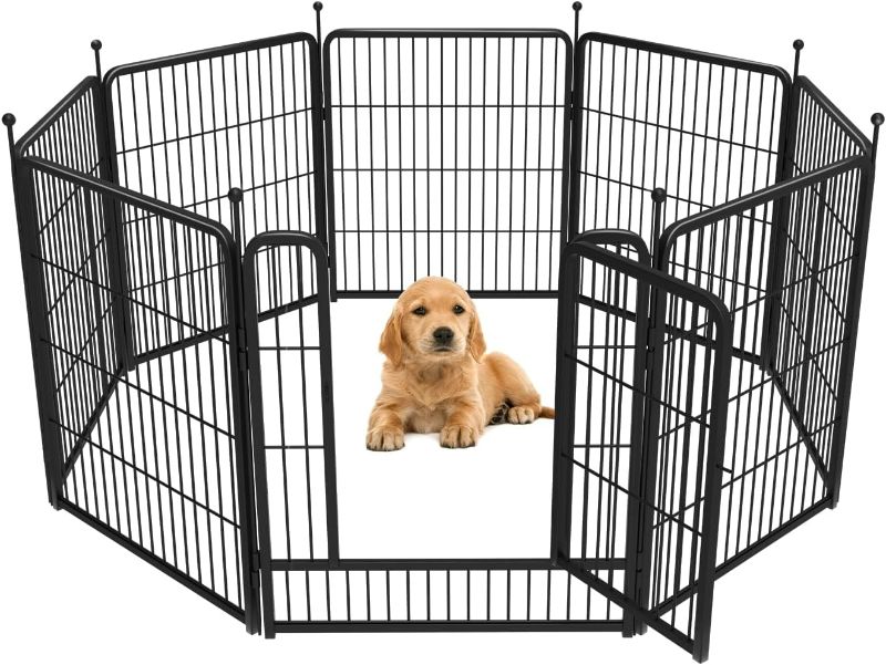Photo 1 of Dog Playpen Designed for Camping, Yard, 29" Height for Small/Medium Dogs, 8 Panels
