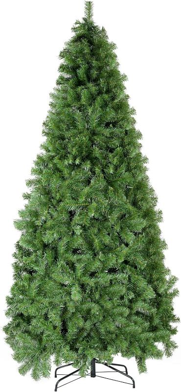 Photo 1 of Qukadark 7.5ft Spruce Artificial Festive Christmas Tree for Home, Office, and Party Decor with 1188 Branch Tips, Simple Setup, Metal Hinges, and Collapsible Base
