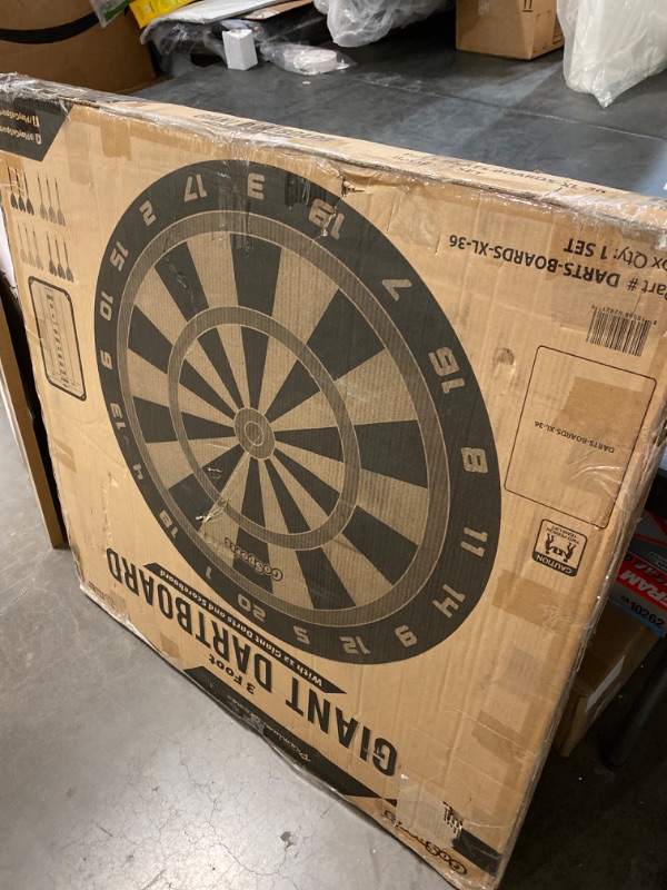 Photo 3 of GoSports 3 ft Giant Cork Dartboard - Includes 12 Giant Darts and Scoreboard - New Fun Twist on Darts