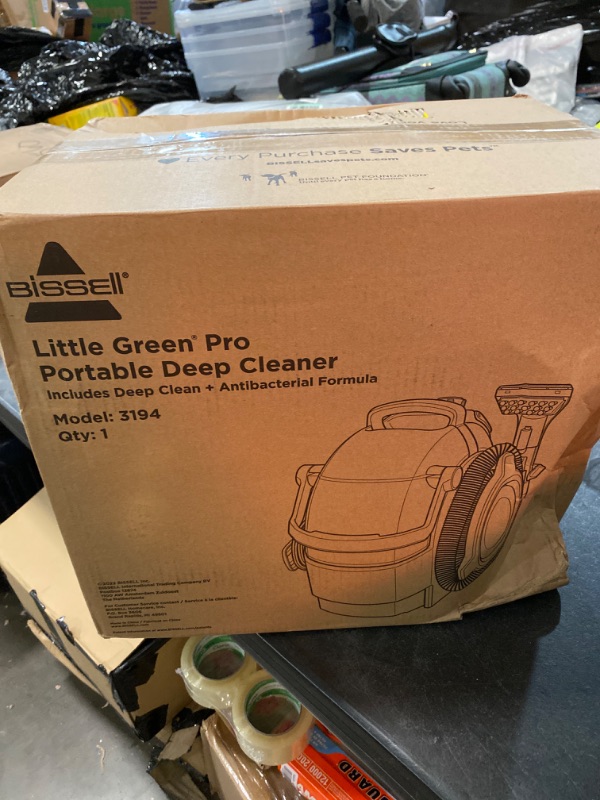 Photo 3 of BISSELL Little Green Pro Portable Carpet & Upholstery Cleaner and Car/Auto Detailer with Deep Stain Tool, 3" Tough Stain Tool, plus two 8 oz. trial-size Formulas, 