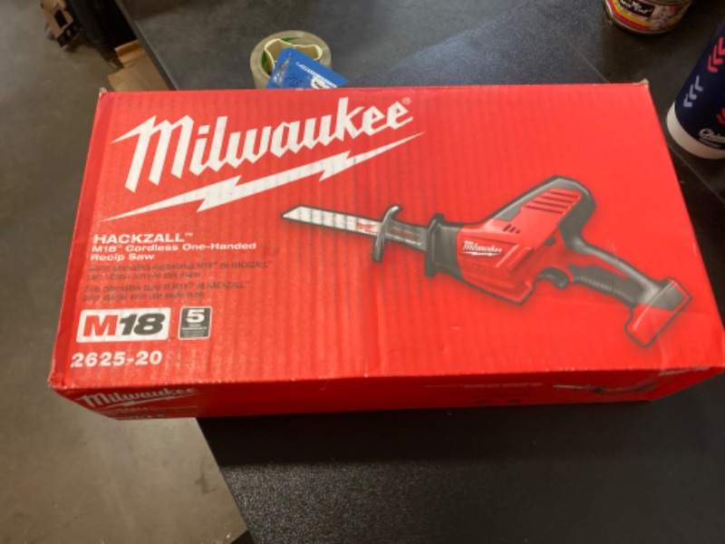 Photo 3 of Milwaukee 2625-20 - M18 Hackzall 18V Cordless Straight Handle Reciprocating Saw Bare Tool
