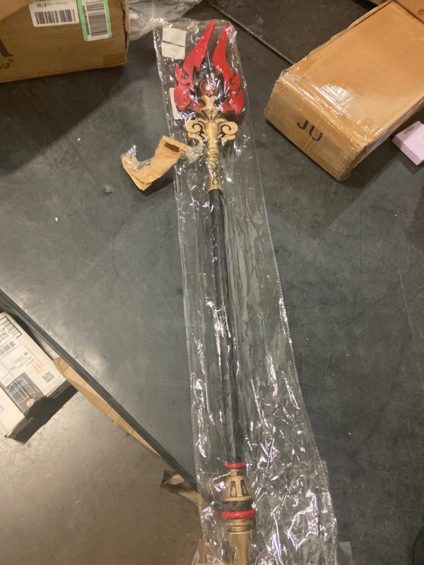 Photo 2 of Mingshao Fantasy Game Genshin Cosplay Foam Sword Scepter Blade Weapon Costume(Varies Style) (Theme: Staff of Homa 39.5")