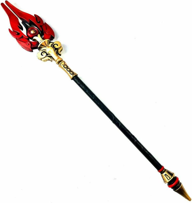 Photo 1 of Mingshao Fantasy Game Genshin Cosplay Foam Sword Scepter Blade Weapon Costume(Varies Style) (Theme: Staff of Homa 39.5")