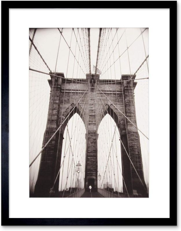 Photo 1 of Photograph Black White RAY HENDERS Brooklyn Bridge Framed Art Print B12X9954