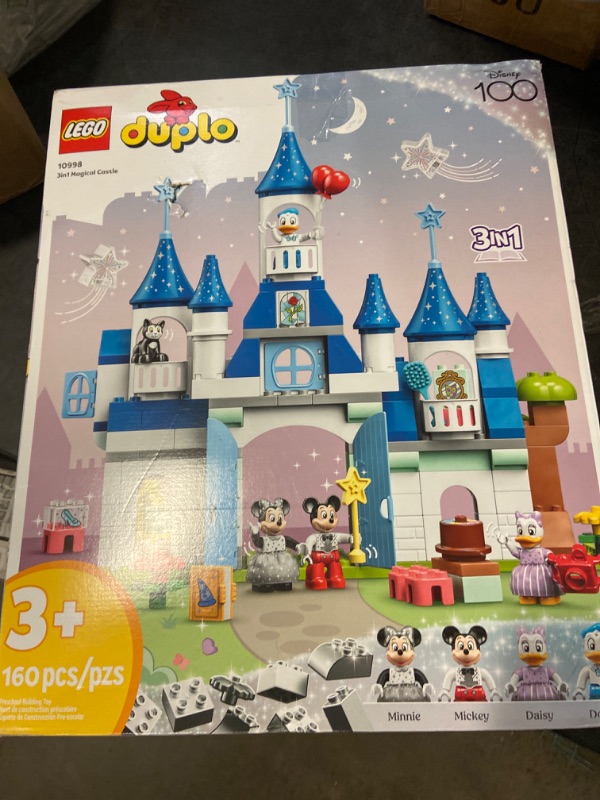 Photo 2 of LEGO DUPLO Disney 3in1 Magic Castle 10998 Building Set for Family Play with 5 Disney Figures Including Mickey, Minnie, and Their Friends, Magical Disney 100 Adventure Toy for Toddlers Ages 3 and Up Standard Packaging