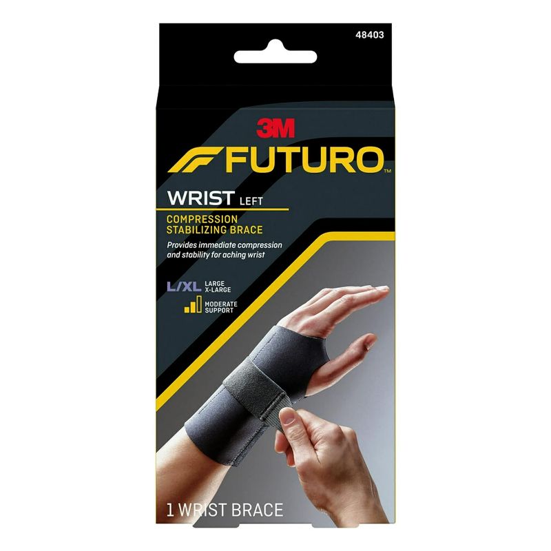 Photo 1 of Futuro Large/Extra Large Wrist Support, Left Hand, 8 1/2in., Black